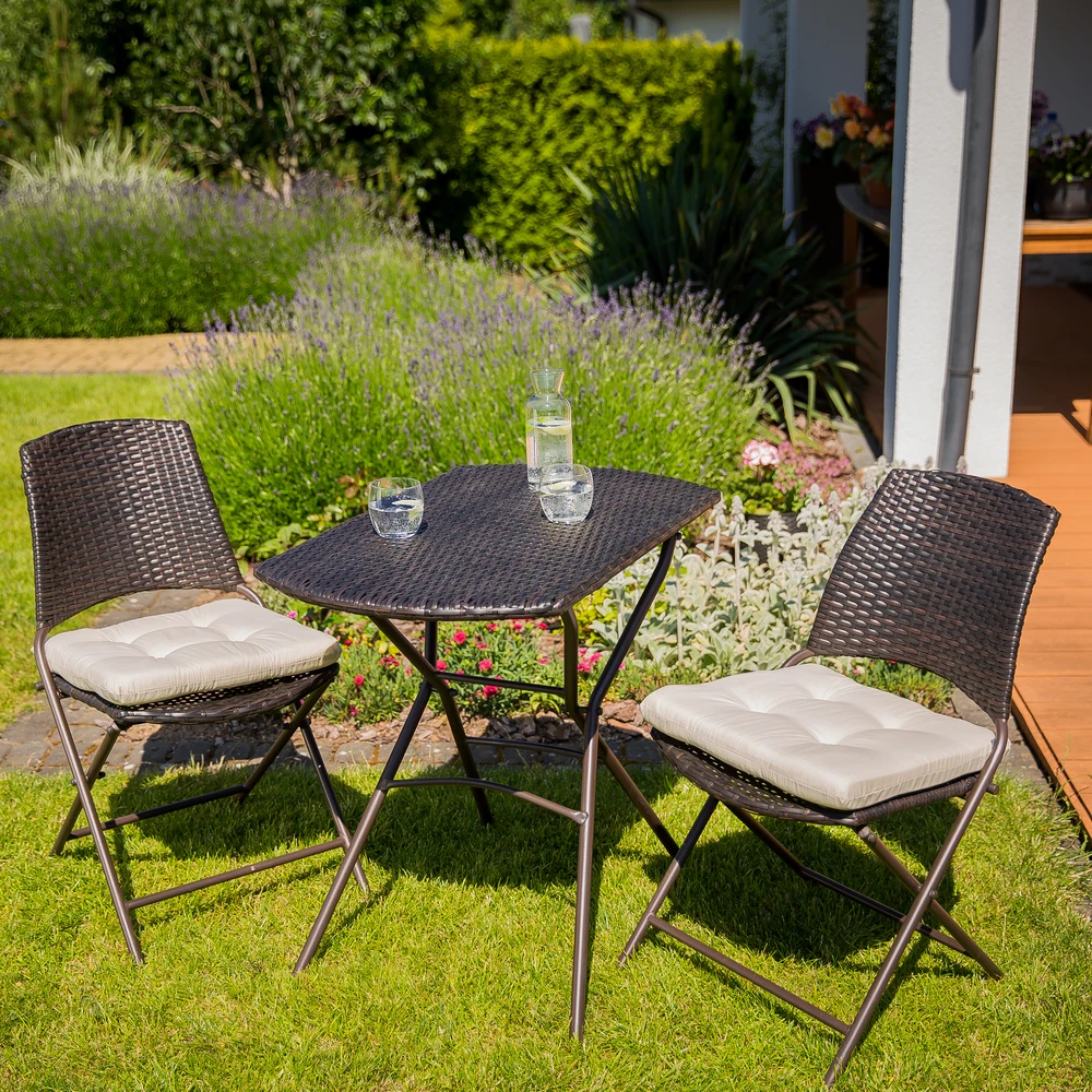 Lauko baldų komplektas Rinkinys technorattan sodo baldai Austin wenge PATIO