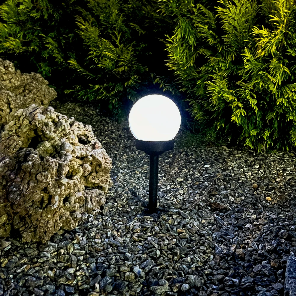 Saulės lempos rutulinis varomas 10 cm PATIO