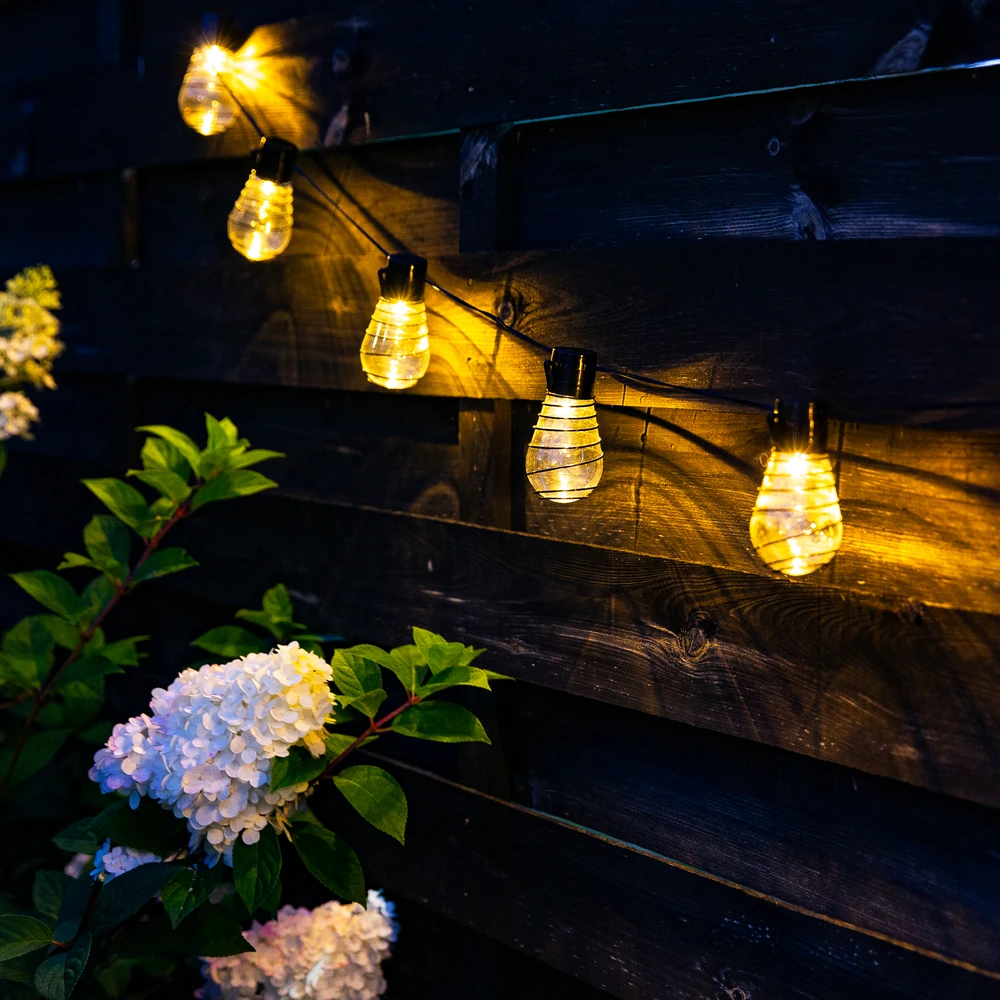 Saulės sodo girlianda 3,8 m spiralinė PATIO
