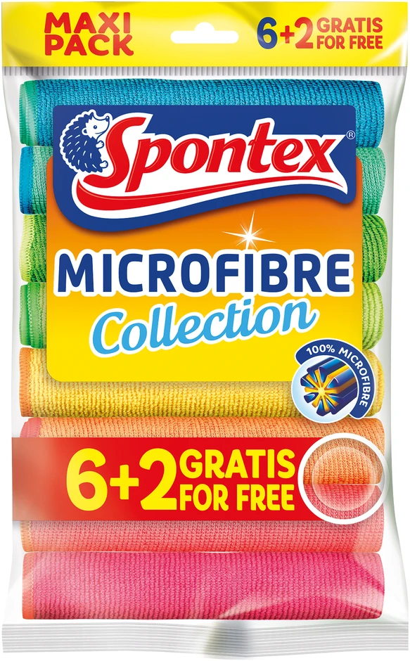 Su mikropluošto šluostės SPONTEX