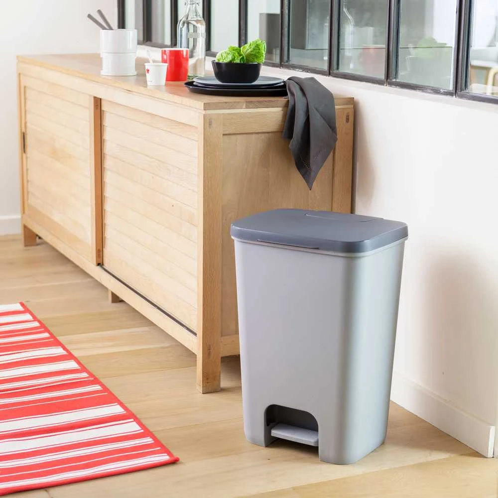 Šiukšliadėžė Curver Essentials, pilka, 40 l, 55 cm x 37.5 cm
