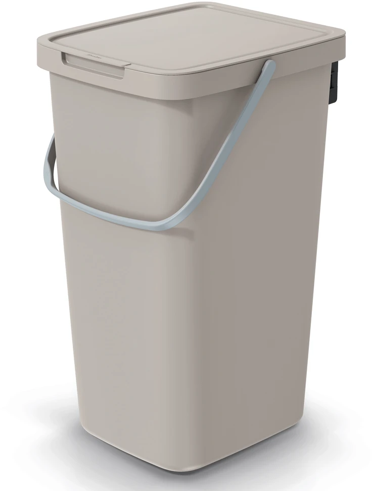 Keden šiukšliadėžė Systema Q Collect, smėlio spalvos, 25 l