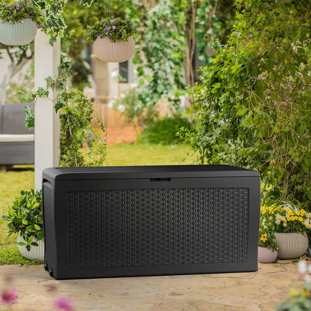Daiktadėžė Keter Samoa Rattan 270L, grafito
