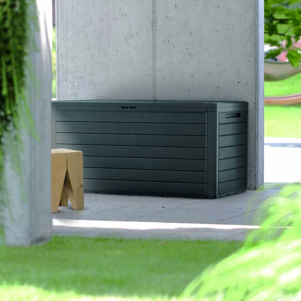 „Prosperplast“ sodo dėžė „WoodeBox“ 280 l – antracitas Sourcing