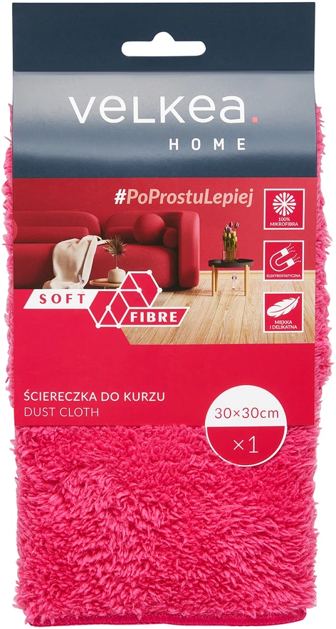 Šluostė do kurzu su mikrofibry Soft Fibre 30 x 30 cm VELKEA