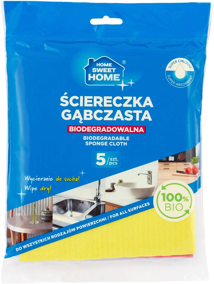 Šluostė gąbczasta 5 vnt. HOME SWEET HOME