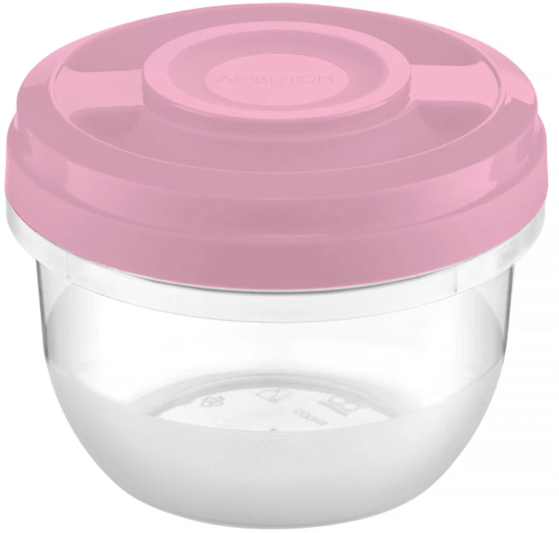 Smart Microwave Container 0,5 L Šviesiai rožinė AMBITION