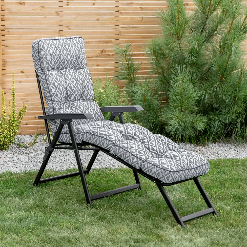 Sodo gultas su atrama kojoms Lena Lounger Juodas Edition H039-06PB PATIO