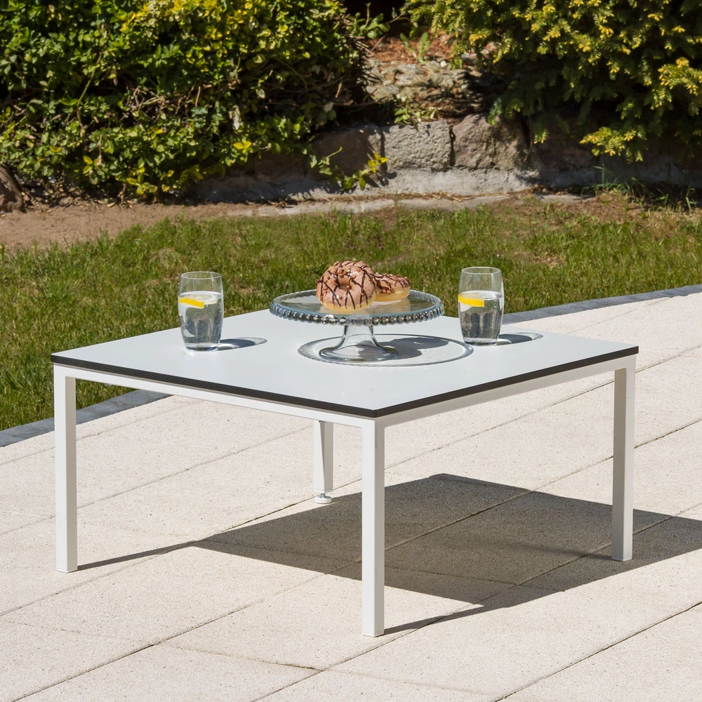 Sodo stalas Agat baltas 68 x 68 cm PATIO