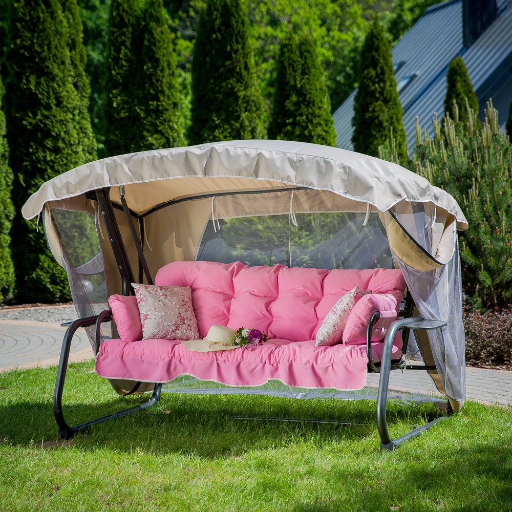 Sodo sūpynės su tinkleliu nuo uodų Ravenna Lux D042-23DW PATIO + NEMOKAMAI