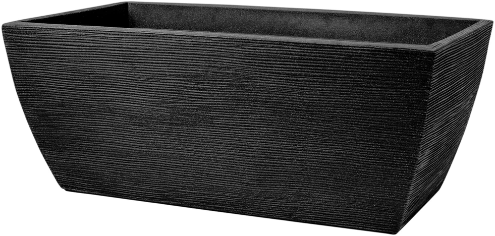Stačiakampis sodo vazonas 80 x 40 x 34 cm antracitinis PATIO