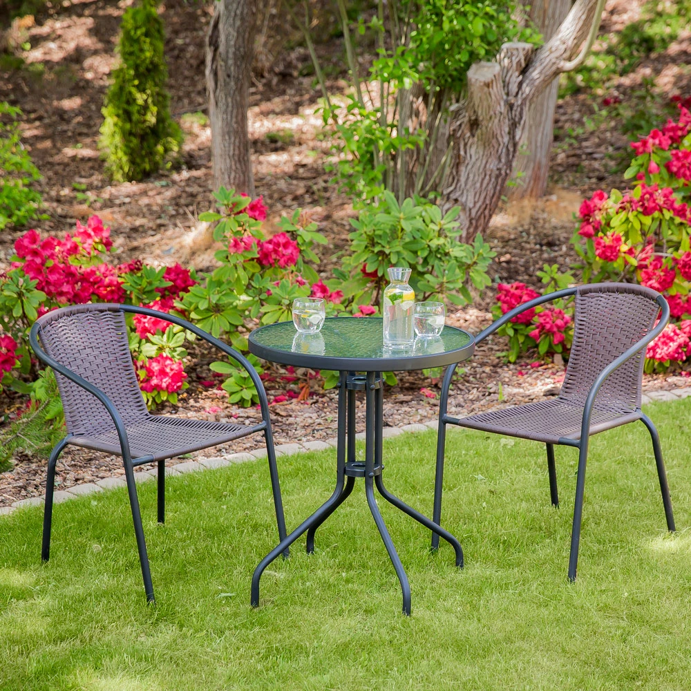 Patio Stiklinis sodo staliukas „Bistro“, 60 cm