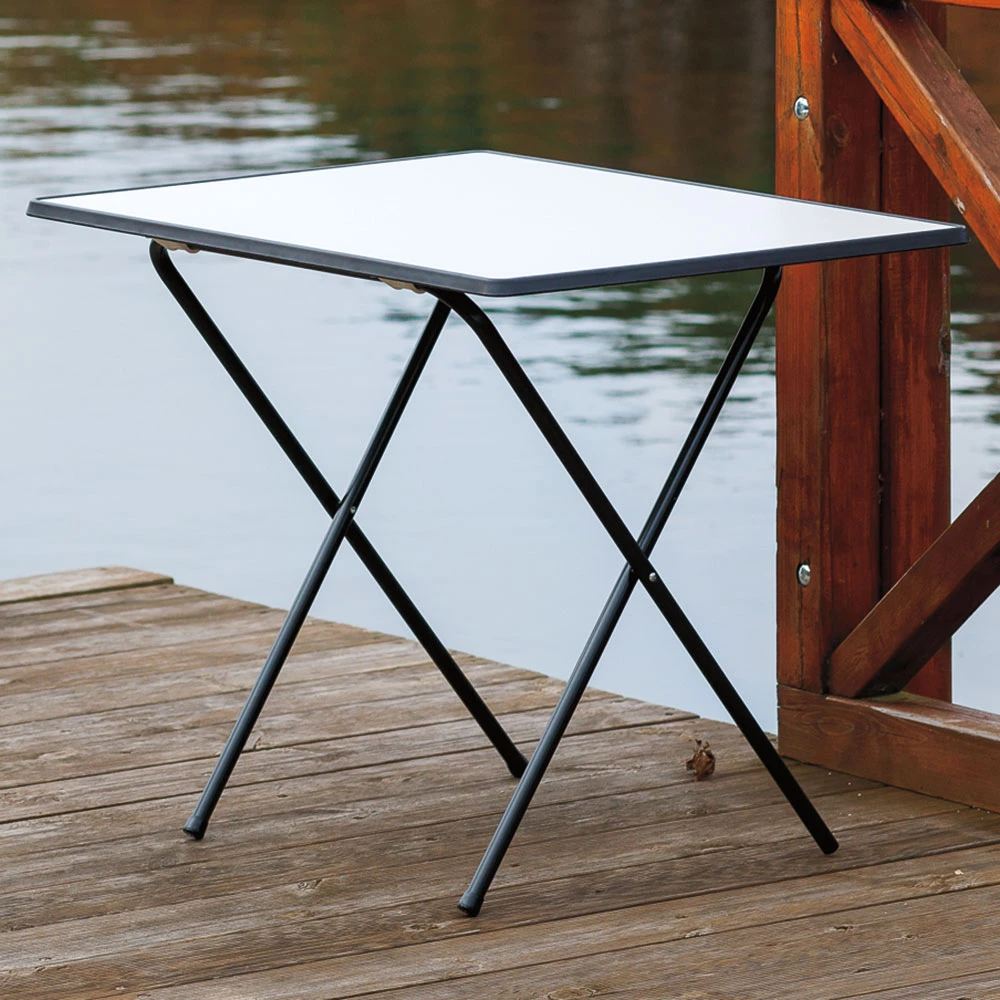 Staliukas turistinis Sevelit 60 x 80 cm balta / antracito PATIO