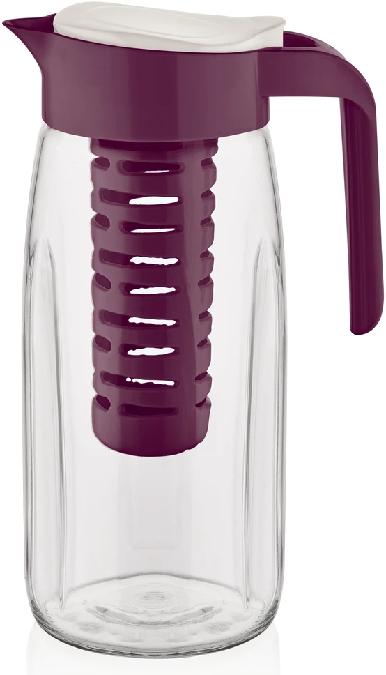 Stiklinis ąsotis su vaisių įdėklu Fiesta 1,45 l violetinė AMBITION