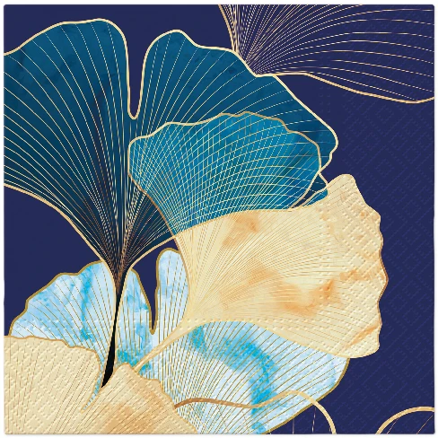 Stilingos ginko accen popierinės servetėlės 33 x 33 cm 20 vnt. PAW