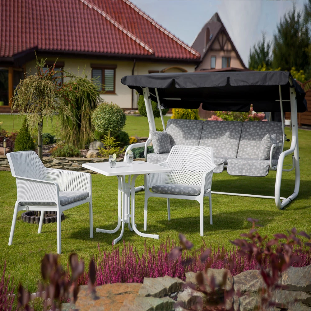 Stół sodo Dine &amp; Relax 70 x 70 cm marble / balta PATIO