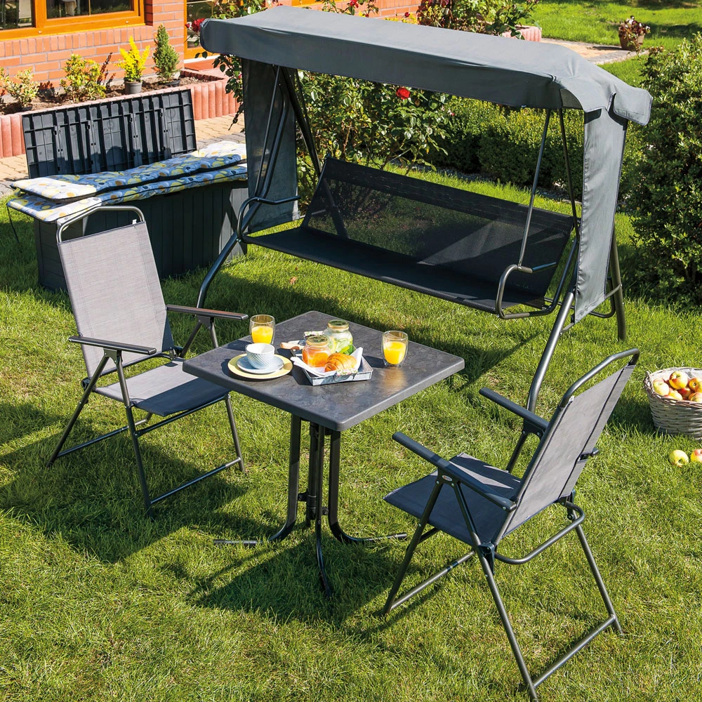 Stół sodo Dine &amp; Relax 70 x 70 cm pizarra / antracito PATIO