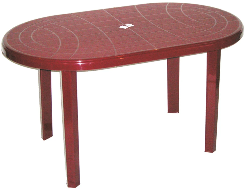 Sodo plastikinis stalas Jantar bordo 135 x 80 cm OŁER