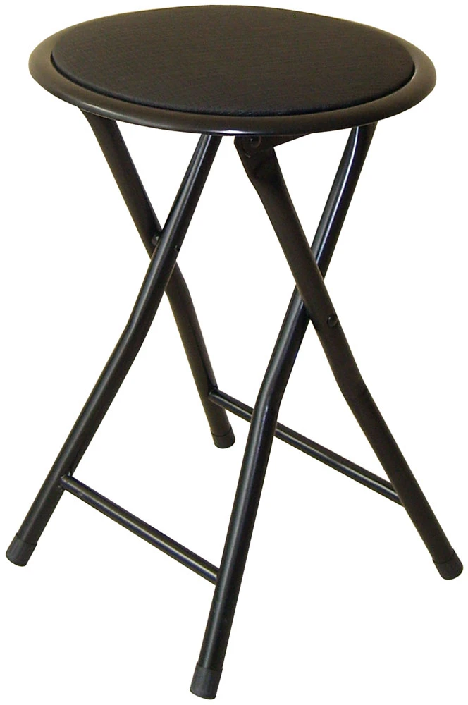 Sulankstoma metalinė taburetė 30 cm juoda PATIO