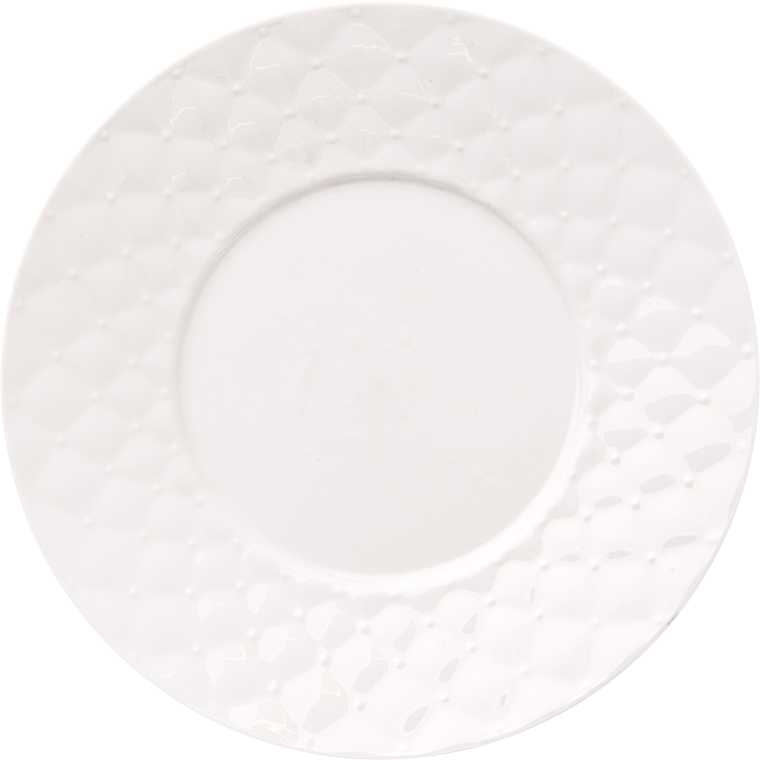 Glamour desertinė lėkštė 20,5 cm balta AMBITION
