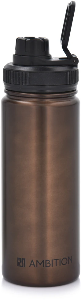 Termo buteliukas GYM 550 ml rudas AMBITION