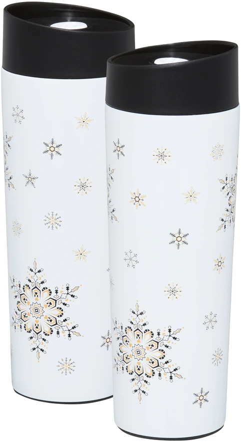 Gertuvė-termosas 340 ml ART DECO balta/juoda spalva Ambition 66700