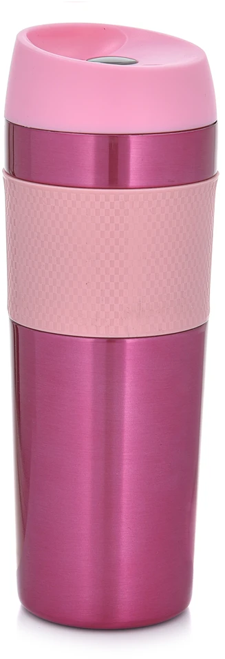 Termo puodelis Metalic 450 ml rožinė AMBITION
