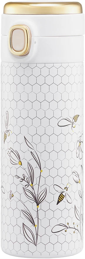 Termopuodelis Ambition Gold Bee, 350 ml, baltos/aukso spalvos