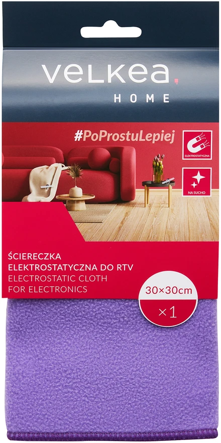 Valiklis Elektrostatinis audinys televizoriui 30 x 30 cm VELKEA