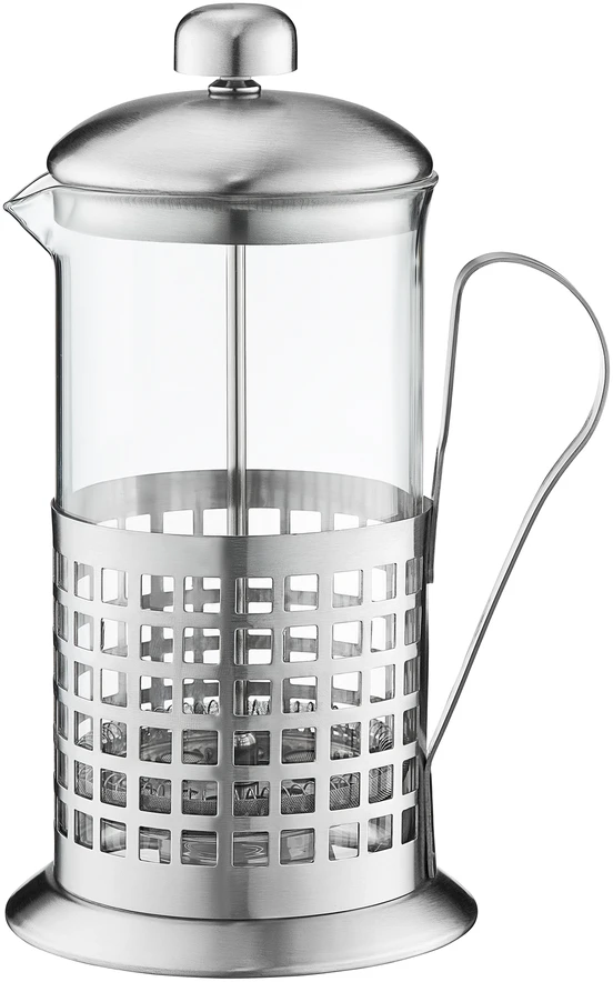Stiklinis kavinukas su metaliniu tinkleliu 1l