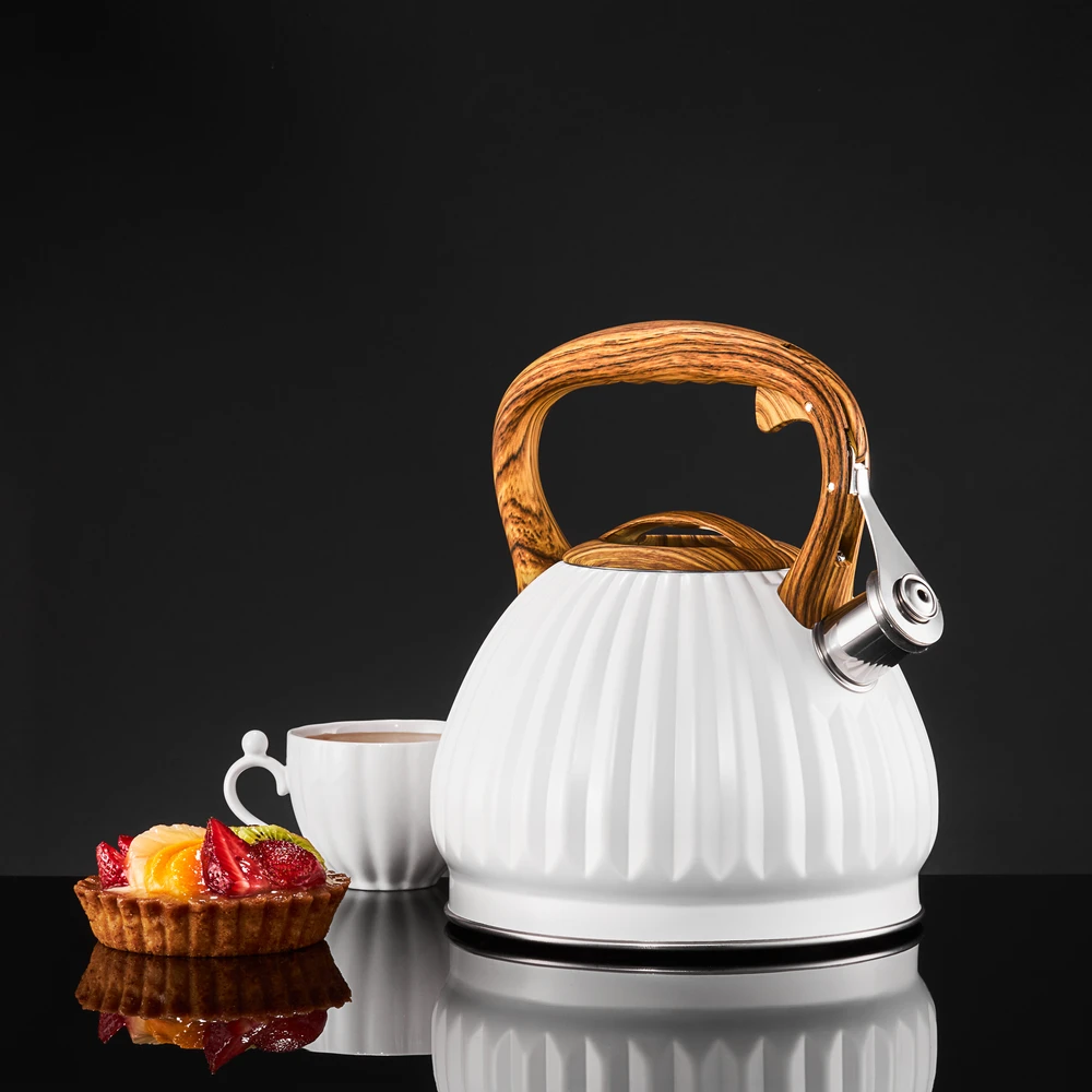 Virdulys 2,5 l CURLY baltos/medžio spalvos Ambition 42783