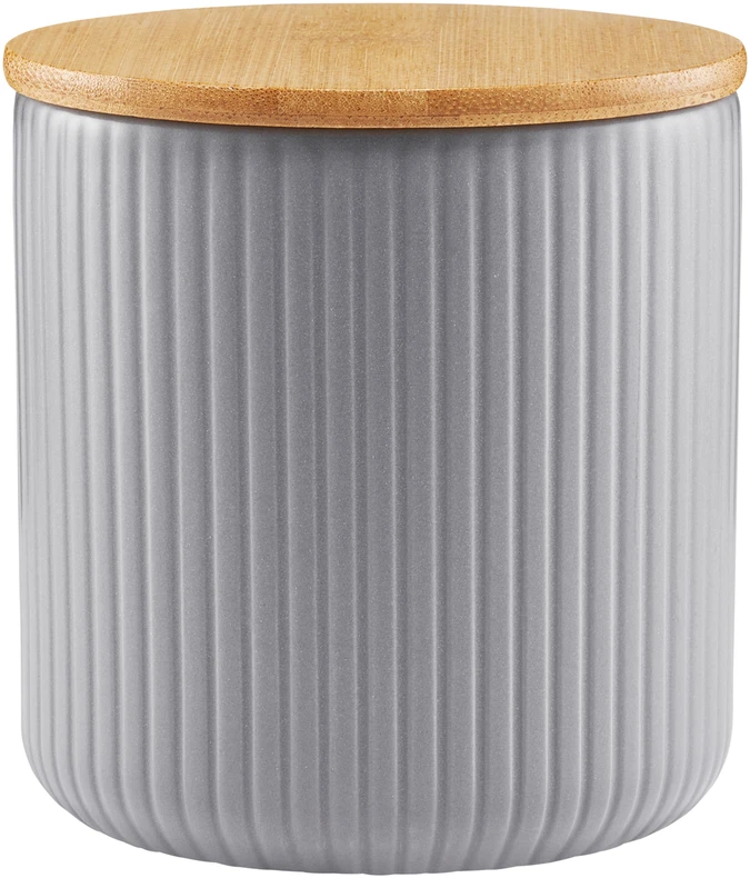 Virtuvinis indas Garbanotas grioveliais su bambuko dangteliu pilkas 600 ml AMBITION