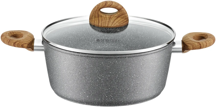 PARDAVIMO DRAUDIMAS Puodas Mastic su danga Qualum Basic Stone Edition 20 cm AMBITION