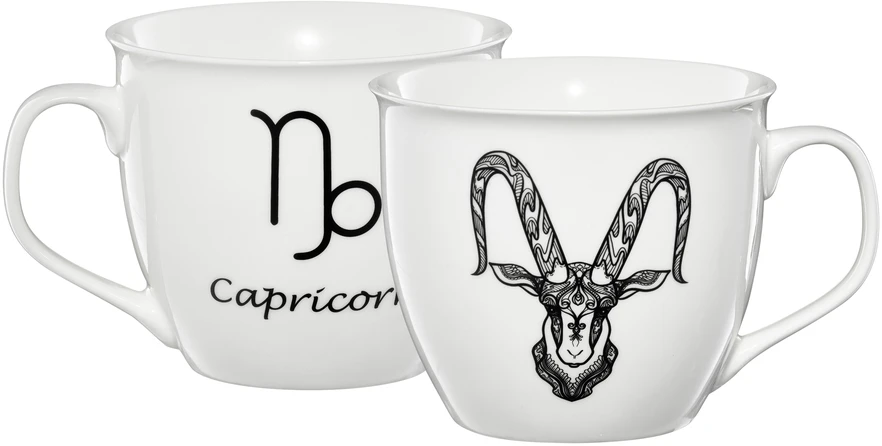 Zodiako porcelianinis puodelis 550 ml Ožiaragis AMBITION