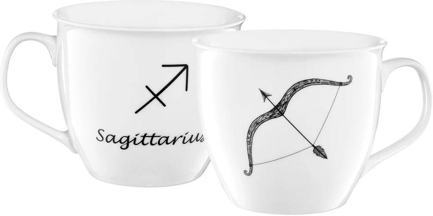 Zodiako porcelianinis puodelis 550 ml Šaulys AMBITION
