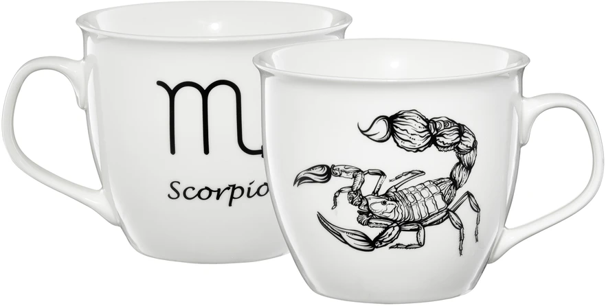 Zodiako porcelianinis puodelis 550 ml Scorpio AMBITION