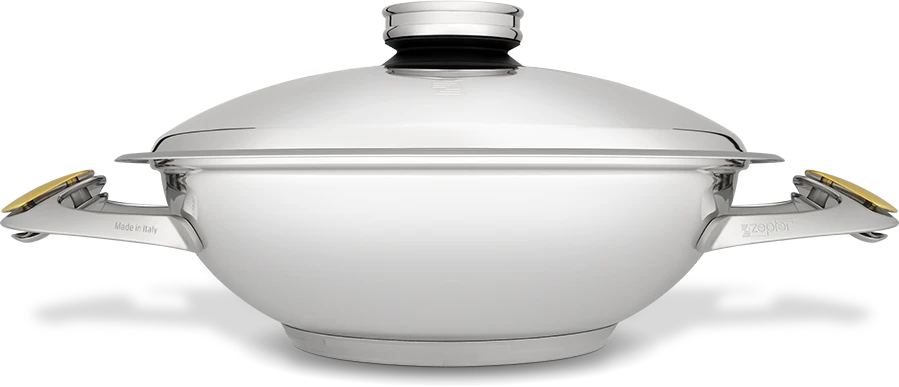 "Zepter" Wok keptuvė su dangčiu ir analoginiu temperatūros indikatoriumi