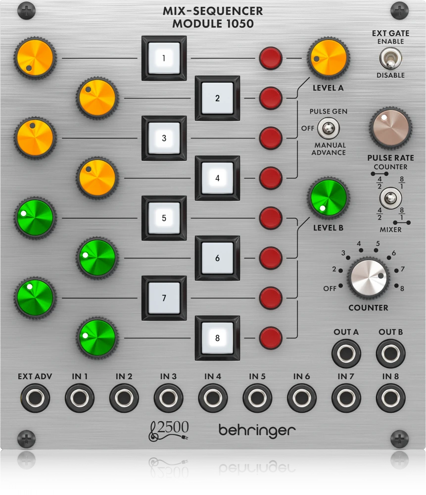 Behringer 1050 MIX-SEQUENCER MODULE 2500 serijos modulinio sintezatoriaus modulis