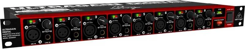Garso sąsaja - Behringer ULTRAGAIN ADA8200 8 kanalai 24 bitai