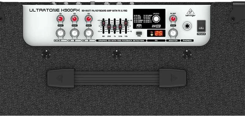 Stiprintuvas Behringer K900FX – klaviatūros kombinacija