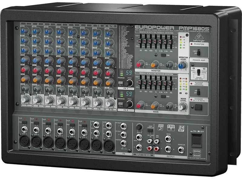 Behringer PMP1680S garsų maišiklis 10 kanalai 10 – 200000 Hz Juoda