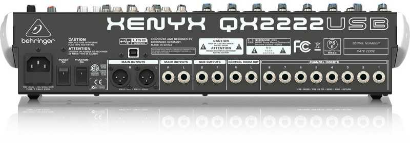 Behringer QX2222USB - garso maišytuvas