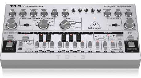 Behringer TD-3-SR bosų sintezatorius, sidabrinis