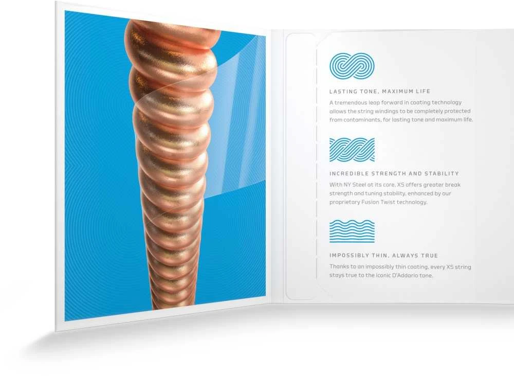 Stygos akustinei gitarai D'Addario XSAPB1253 Phosphor bronze