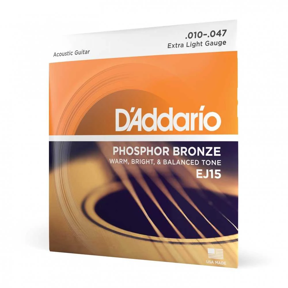 Stygos akustinei gitarai D'Addario EJ15 .010