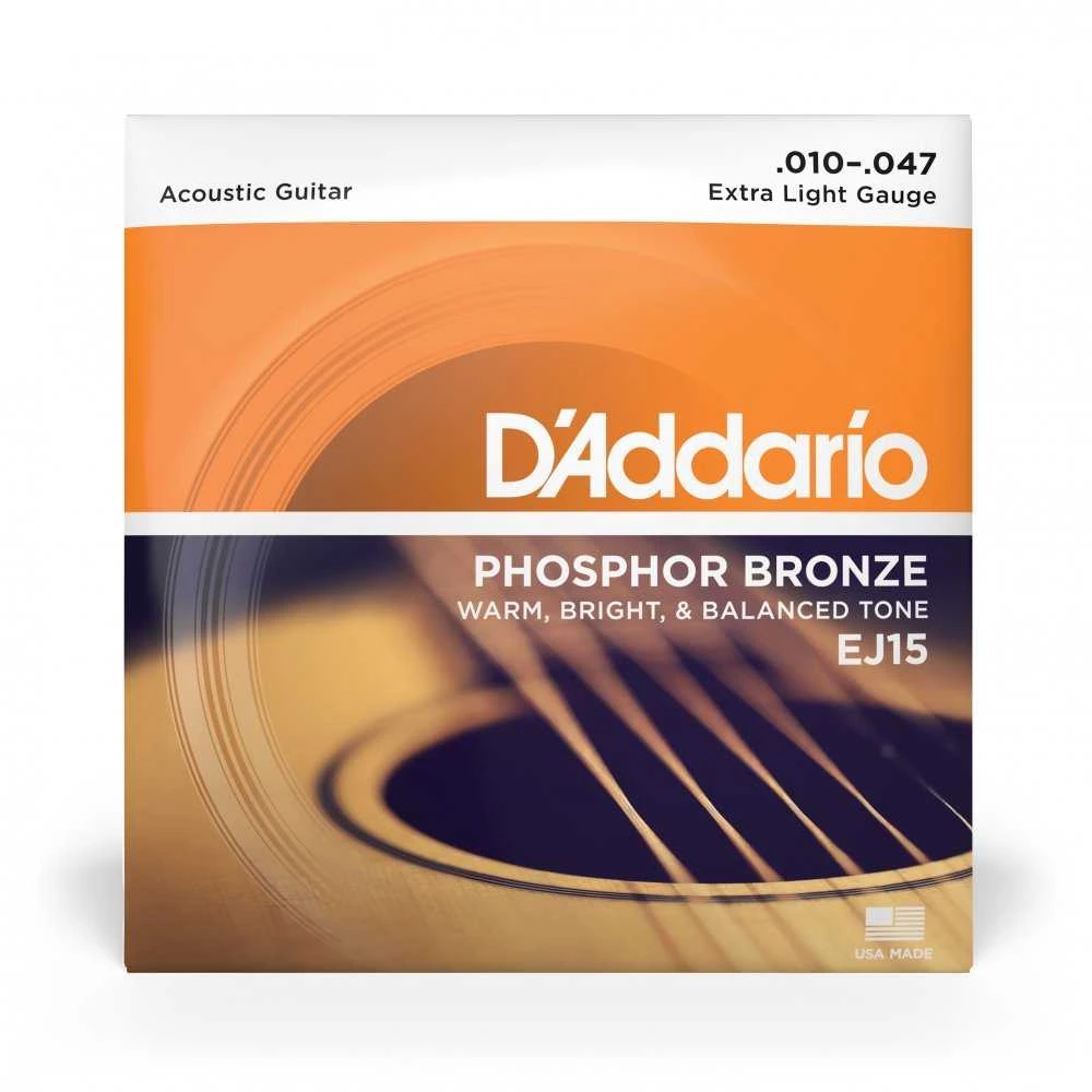 Stygos akustinei gitarai D'Addario EJ15 .010