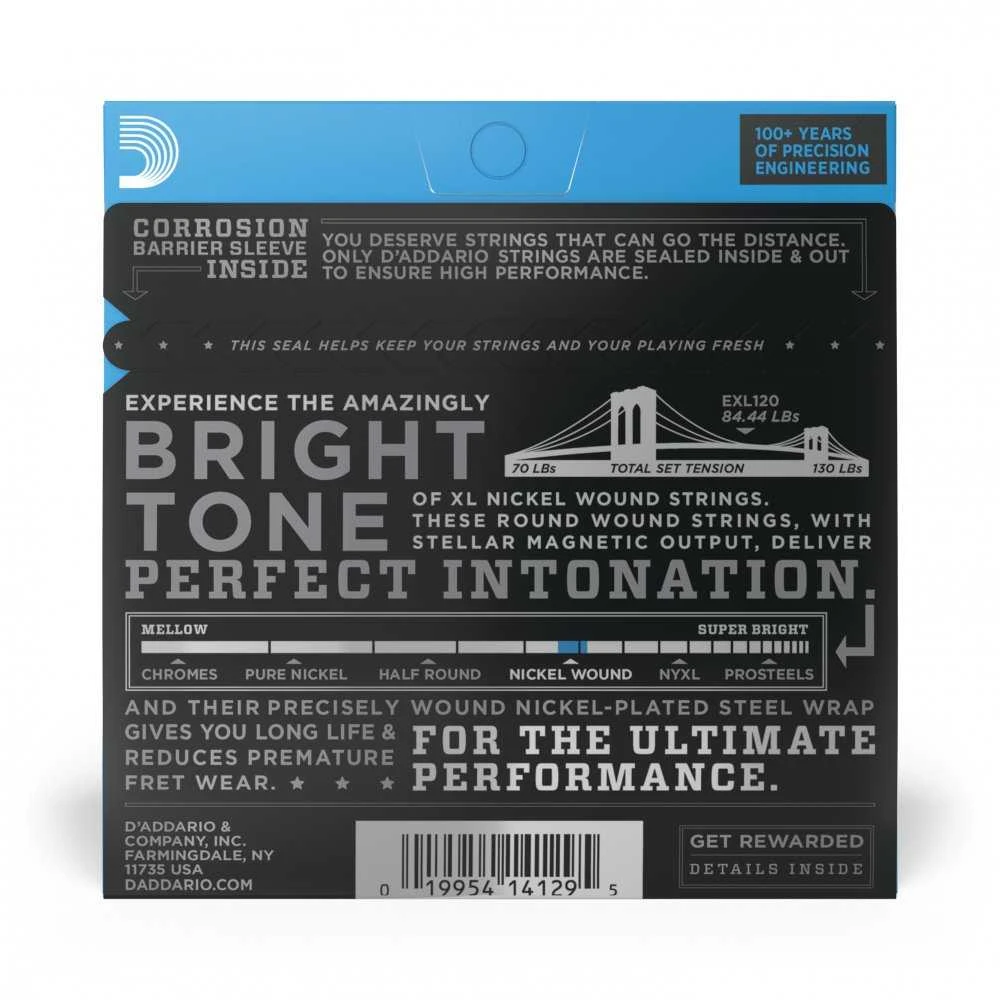 Stygos elektrinei gitarai D'Addario EXL120 .009