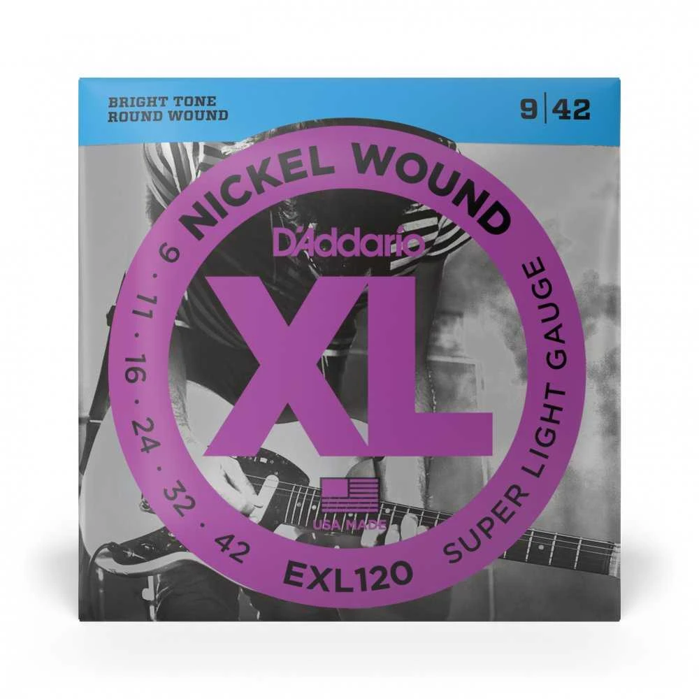 Stygos elektrinei gitarai D'Addario EXL120 .009