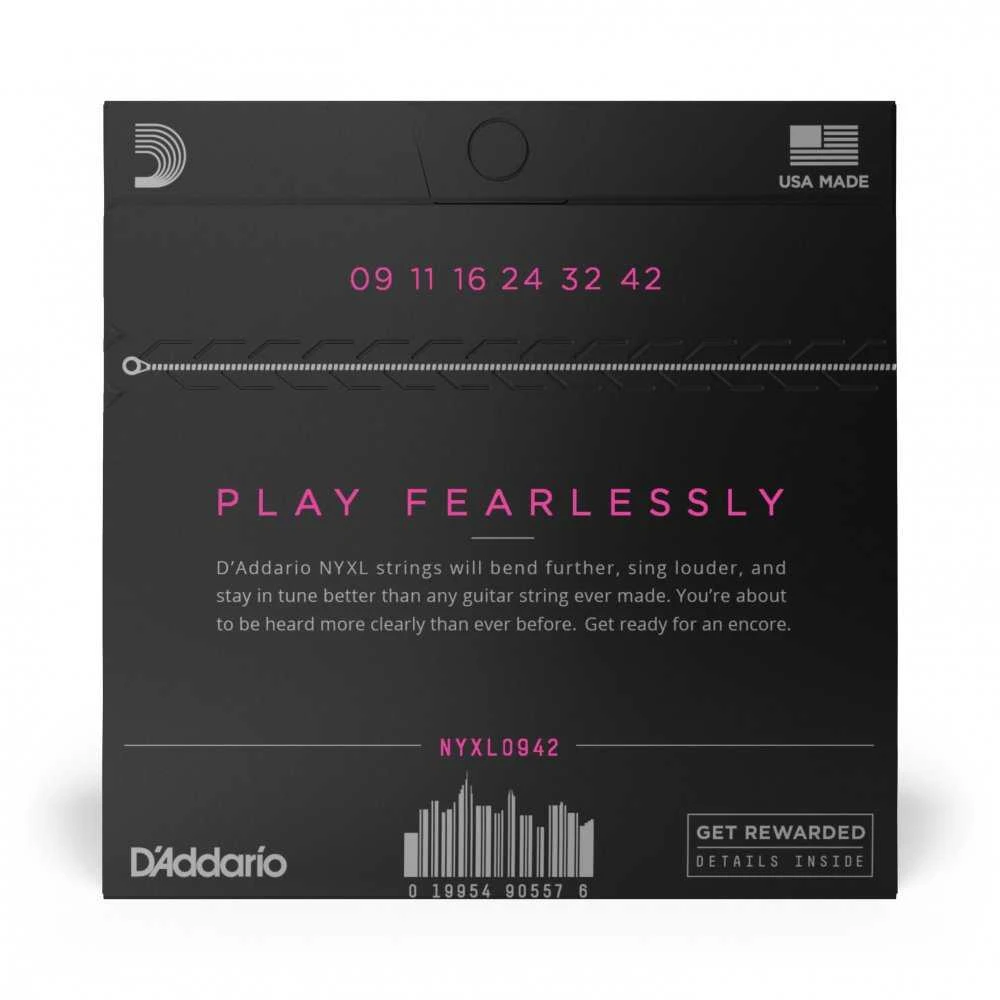 Stygos elektrinei gitarai D'Addario NYXL0942