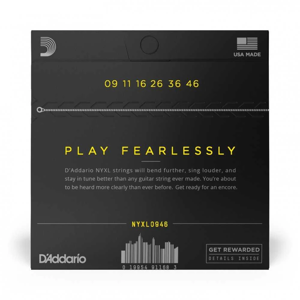 Stygos elektrinei gitarai D'Addario NYXL0946